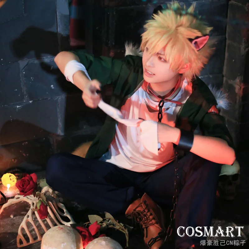 [Сток] Аниме Boku no MY HERO Academy figure Bakugou катсуки Хэллоуин версия Косплей костюмы унисекс Новинка