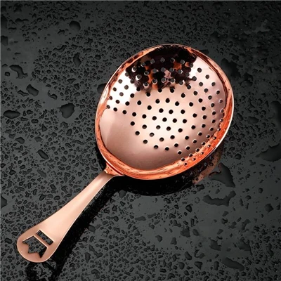 Copper Julep бар, ситечко для коктейлей, 304 нержавеющая сталь, медное покрытие, позолоченный черный бар, инструмент - Цвет: Copper