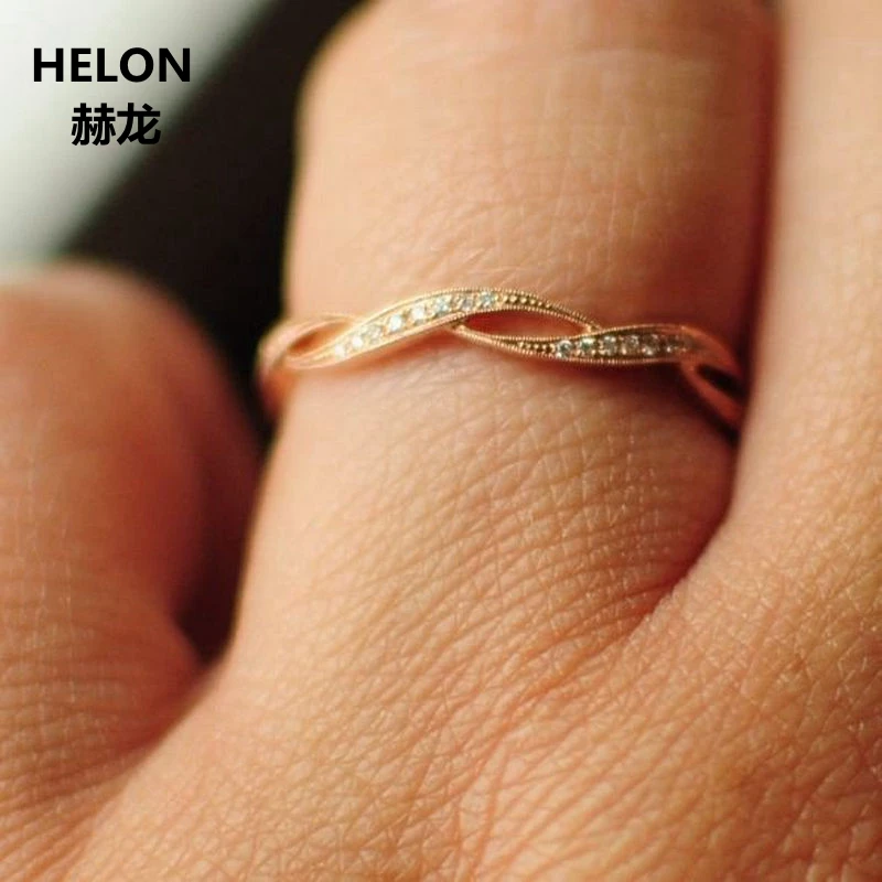 

SI/H Natural Diamonds Engagement Ring for Women Solid 14k Yellow Gold Wedding Band Vintage Ring Anniversary Party Fine Jewelry