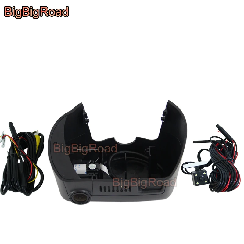Black Dual Cameras BigBigRoad только для jeep Cherokee 2.0L/2.4L без света Сенсор Видеорегистраторы для автомобилей Wi-Fi видео Регистраторы регистраторы Камера - Название цвета: Black Dual Cameras
