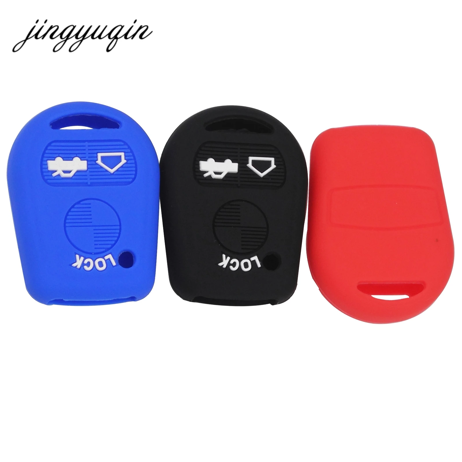Jingyuqin 30 шт./лот силиконовый чехол для ключей BMW E31 E32 E34 E36 E38 E39 E46 Z3 3 кнопочный