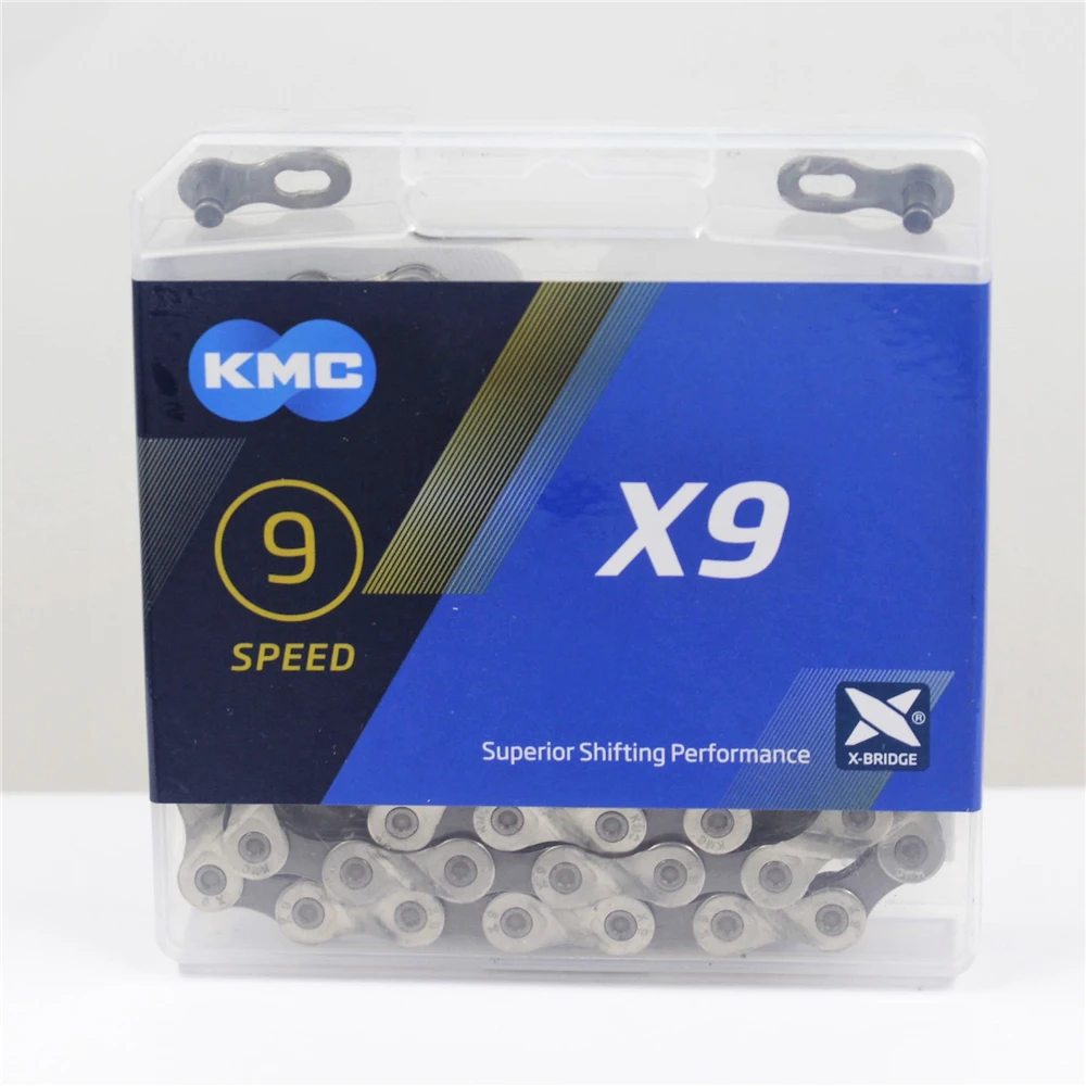 Велосипедная цепь KMC X8 X9 X10 X10SL X11 X11SL X12 7S 8S 9S 10S 11S 12S для MTB/шоссейного велосипеда Shimano/SRAM 8 9 10 11 скорость 116л/цепь