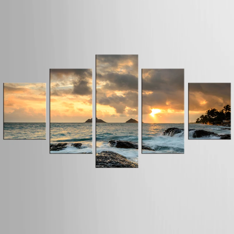 

Seascape Sunset 5 Canvas Paintings Print Art Art Print Paintings Sea Paintings Home Decorative Paintings