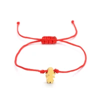 handmade red thread string bracelet adjustable stainless steel charm bracelets for woman girl birthday lucky pendent bracelets
