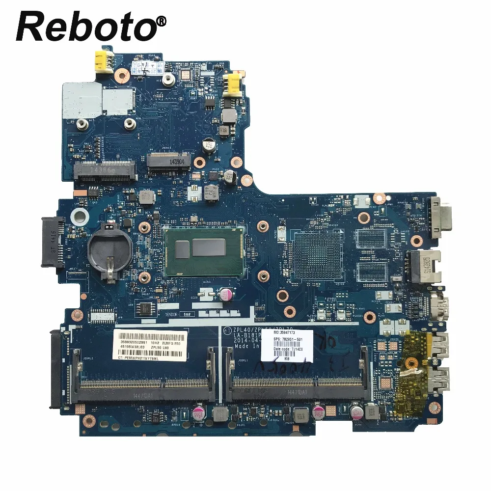 Материнская плата для ноутбука HP 450 G2 782951 601 501 001 LA B181P с процессором SR1EK i3 4005u MB 100%