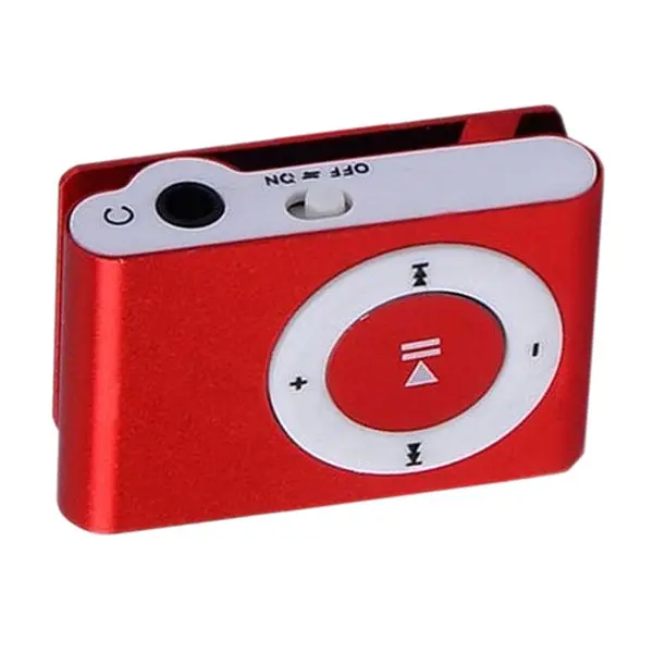 Портативный MP3 плеер, мини MP3-плеер с зажимом, водонепроницаемый спортивный MP3 музыкальный плеер Walkman Lettore Mp3 с разъемом TF, хороший звук, подарок - Цвет: Red