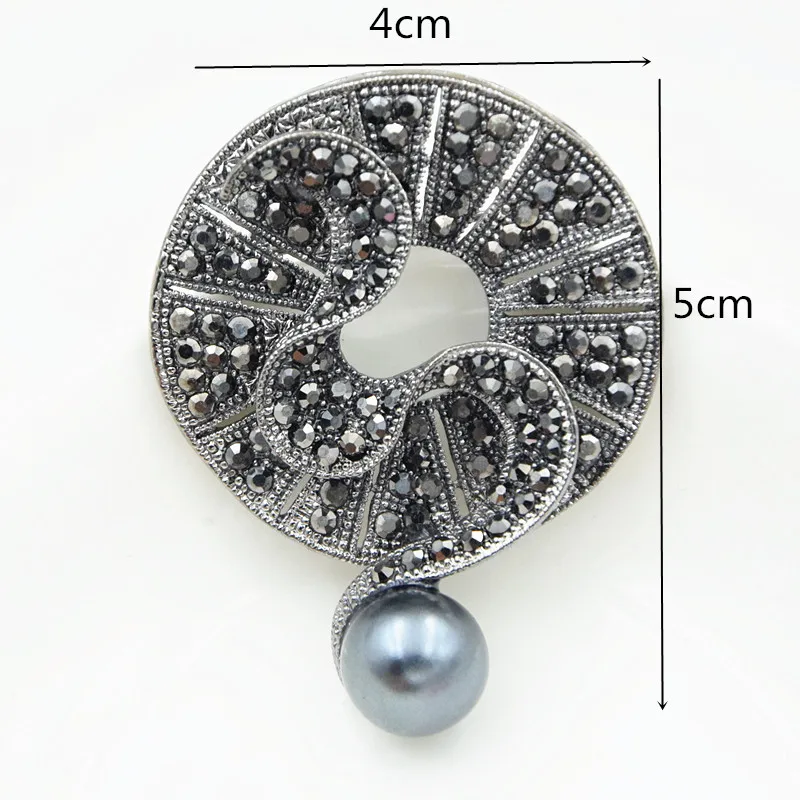 Luxury Black Color Alloy Vintage Stylish Brooch For Men And Women Fantastic Lady Clothes Jewelry Accessories Pins | Украшения и