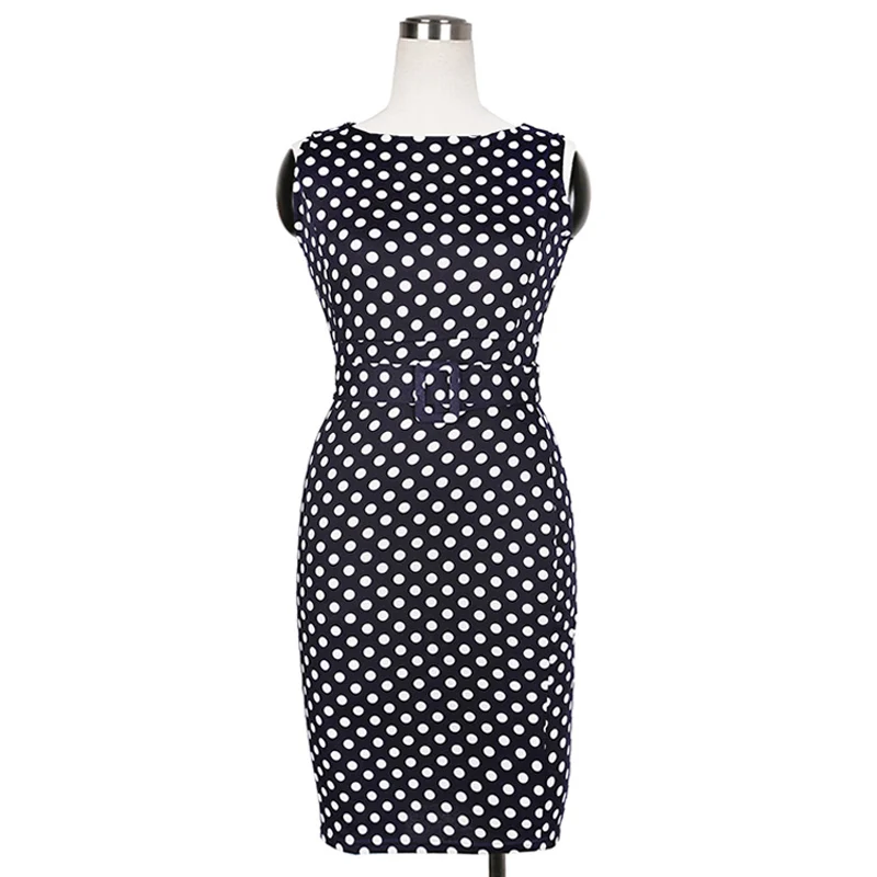 Oxiuly новое женское элегантное платье в горошек для похудения эластичное Платье До