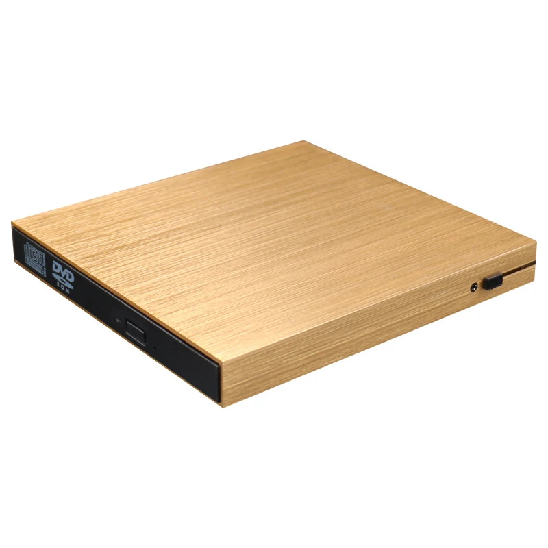 Gold Внешний CD DVD rom Оптический CD плеер USB 3,0 горелка тонкий портативный ридер плеер портативный для портативных ПК - Цвет: Gold