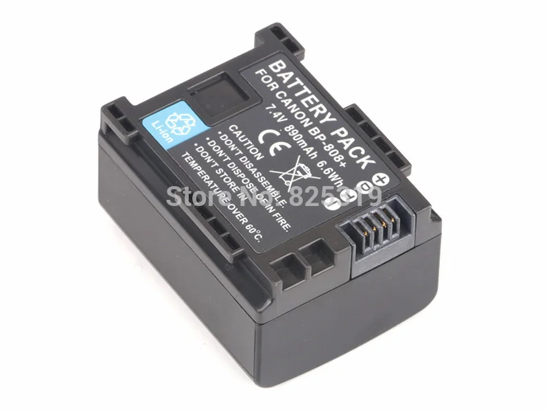 7 4 V 890 мА/ч BP 808 перезаряжаемые Батарея BP808 Камера батареи для Canon LEGRIA FS305 FS306 FS307 FS405