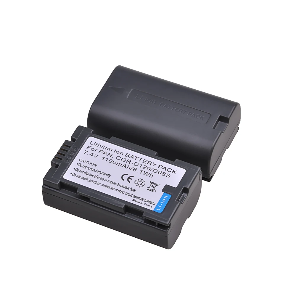 Tectra 1100 мА/ч, 2 шт. CGR-D120 CGR-D08S CGR D120 CGRD120 Батарея для цифрового фотоаппарата Panasonic CGA-D54 PanasonicAG-DVC15 NVDA1B PV-DV402 Батарея