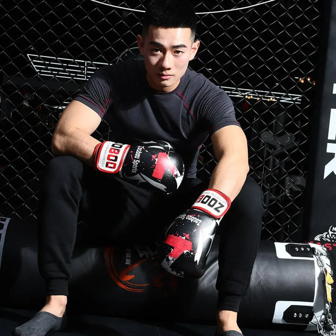 Zooboo для взрослых женщин и мужчин боксерские перчатки Sanda Muay Thai Sparring MMA варежки