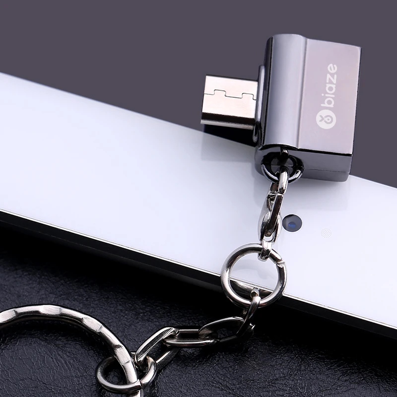 Адаптер Biaze OTG Micro USB в USB кабель конвертер адаптер Micro USB в USB 2,0 для samsung Xiaomi Android телефон для флеш-накопителя