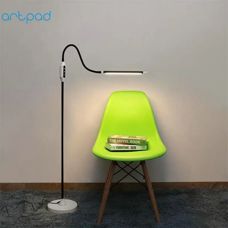 Прочная алюминиевая напольная лампа Artpad 10 Вт с гусиной шеей светодиодная 5
