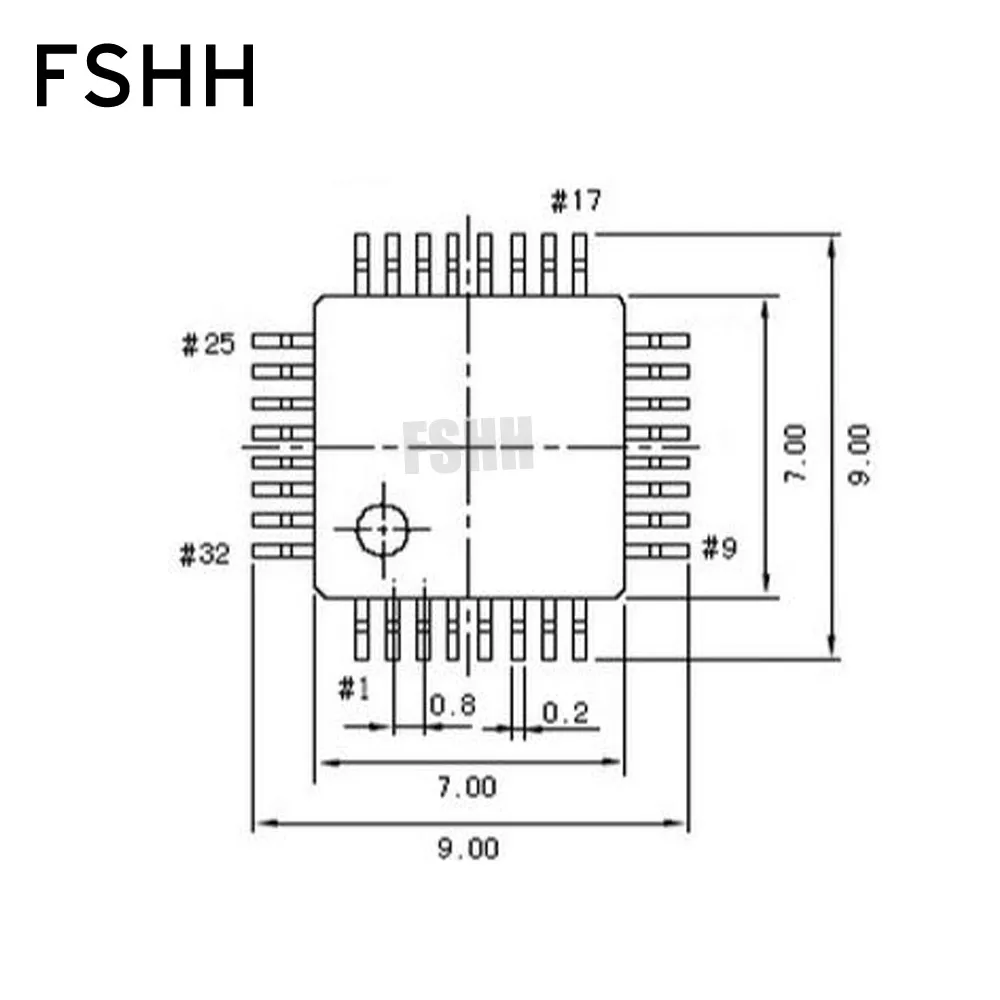 IC51-0324-1498 QFP32 TQFP32 FQFP32 IC Test Burn-in Socket Programming Adapter 0.8mm Pitch