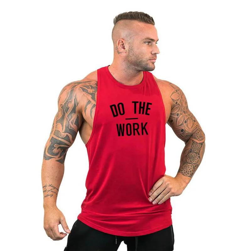 red64 Muscleguys/брендовая одежда, худи для бодибилдинга, футболка для фитнеса, Мужская майка, майка, майка для занятий спортом - Цвет: red64