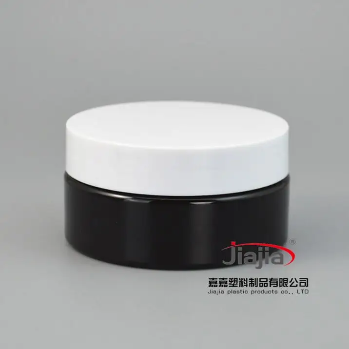 Банка ПЭТ черная с прозрачной/черной/белой пластиковой крышкой 80 мл|cream jar|pet jarsempty