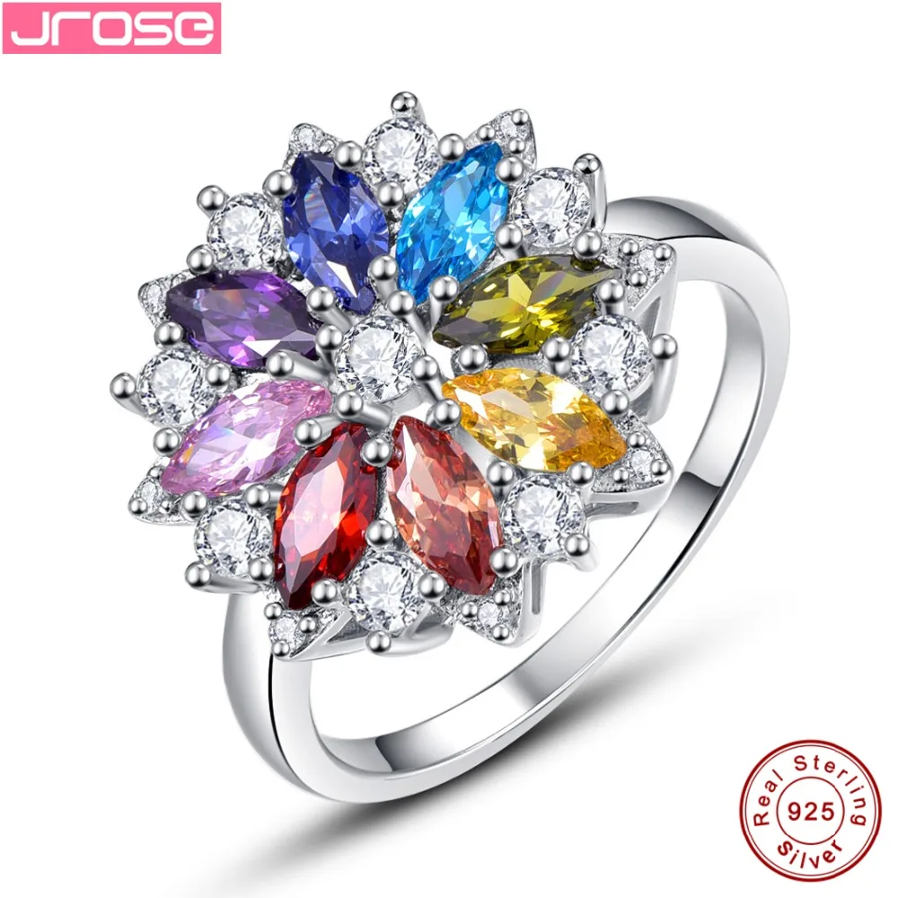 Jrose абсолютно новое 2.11CT фиолетовое гранат перидот 8 видов цветов цветок 100%