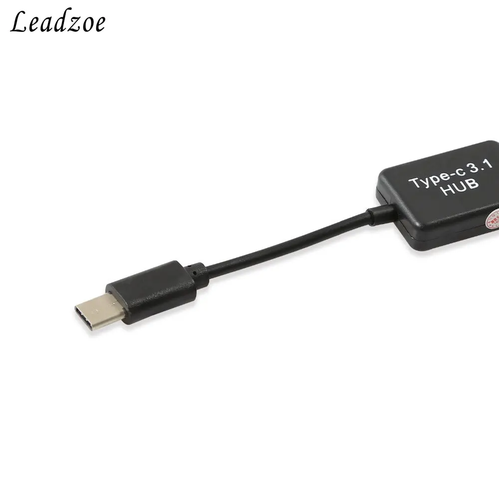 USB C концентратор Leadzoe 3 1 Тип на двойной 2 порта адаптер для Macbook PC ноутбук компьютер