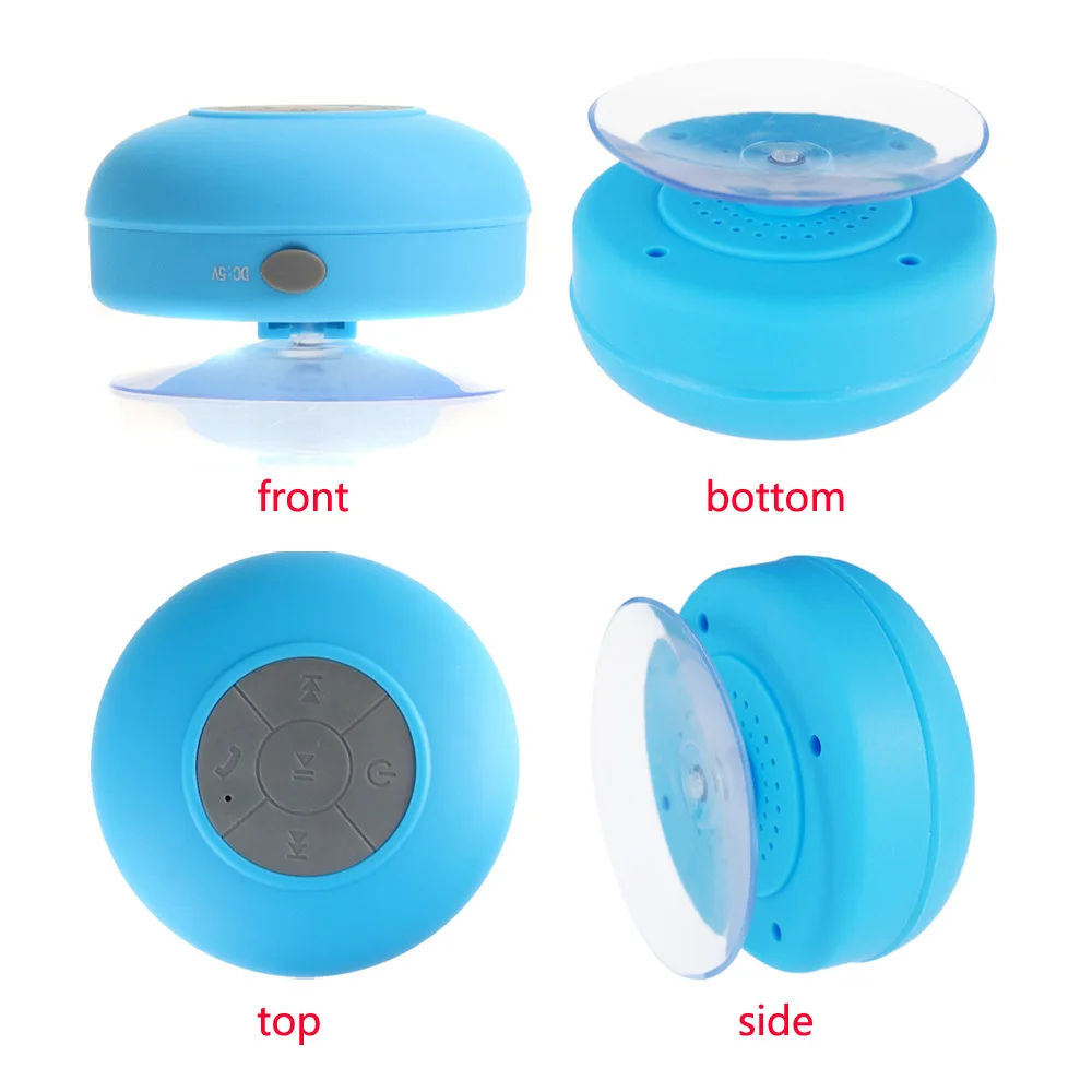 Portable Waterproof Bluetooth Mini Speaker Handsfree Wireless Shower mic loud Sound Boom Box Receive Call Music Suction | Электроника