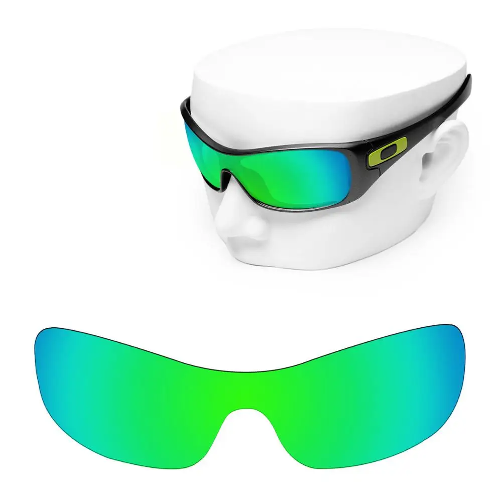 

OOWLIT Polarized Replacement Lenses of Green Mirror for-Oakley Antix Sunglasses