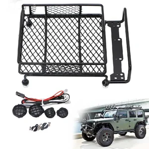 1 комплект RC багажник на крышу автомобиля, фонари на крышу автомобиля, набор для Тамия 110 SCX10 CC01 RC4WD D90 RC альпинистская модель грузовика, моделирование декора