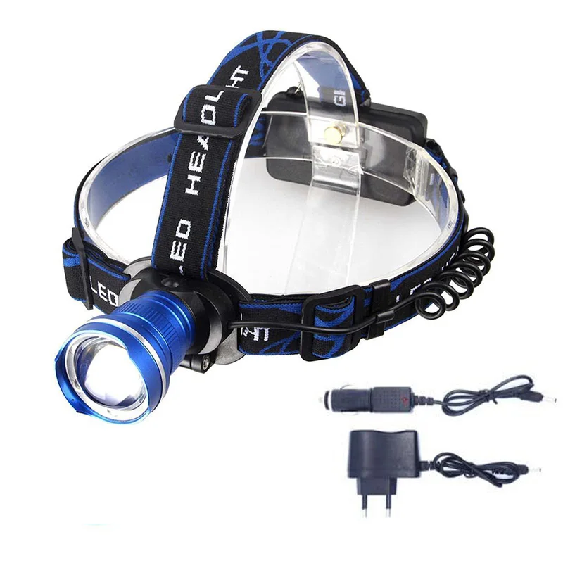 AIMIHUO Headlamp CREE XML T6 LED Headlight USB Rechargeable Head Lamp High Power Zoomable Flashlight | Освещение