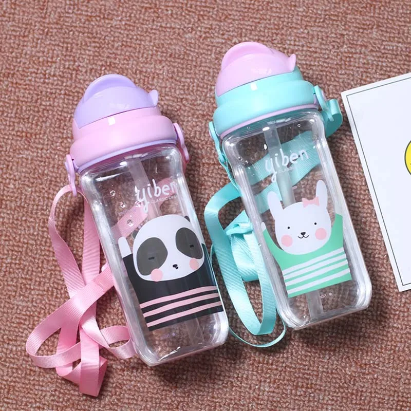 430 мл для малышей детская чашка с трубочкой питьевой воды ручкой симпатичная сока