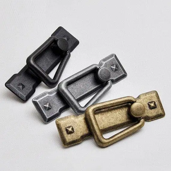 Ручки для выдвижных ящиков в винтажном стиле латунные серебристые черные