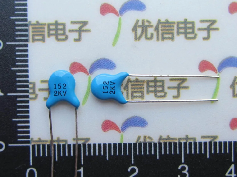 

40pcs High Voltage Ceramic Capacitors 2KV 2000V 1.5NF 152 10% dip capacitors ceramic 1.5NF