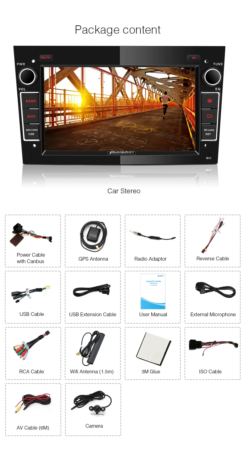 Тыква 2 Din 7 ''Android 1 Восьмиядерный 2G RAM 32G ROM автомобильный радиоприемник без dvd