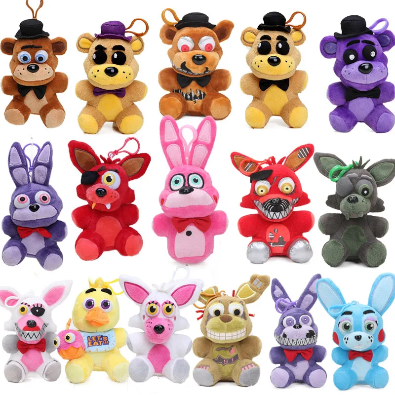 14 см FNAF Фокси Чика Бонни Золотой Фредди кошмар Фредди медведь брелок пять ночей у Фредди 4 кулон плюшевые игрушки