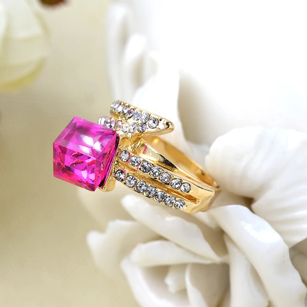 Женское серебряное кольцо Lucky Stone в стиле панк Пляжное Ювелирное Украшение