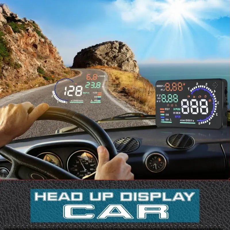 Автомобильный проектор HUD для Hyundai Santafe 2010-2018 цифровой спидометр расхода топлива