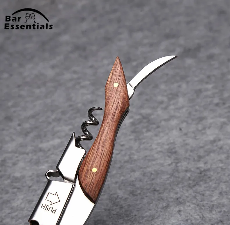 Мультифункциональный деревянный штопор с ручкой для вина открывалка бутылок из