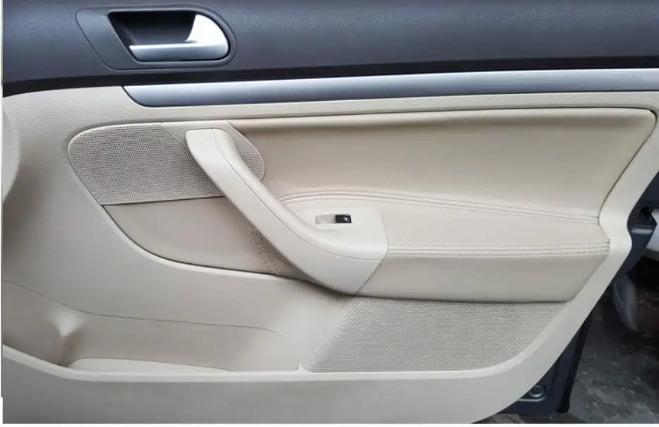 Кожаная дверная ручка из микрофибры подлокотник для VW Jetta MK5 Golf 5 2005 2006 2007 2008 2009 2010 11