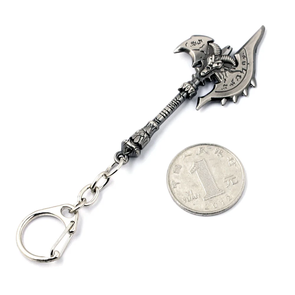 Популярная игра FPS 6 см модель оружия World of Warcraft Ax брелок для ключей Axesmithing меч