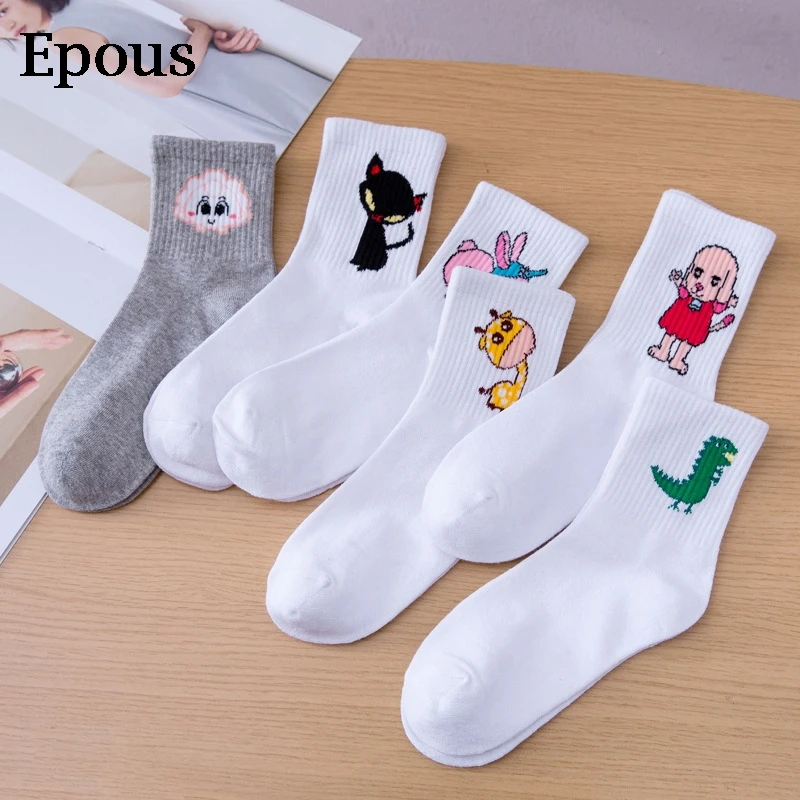 Epous женские носки Harajuku Kawaii розовые Корейская уличная одежда забавные винтажные