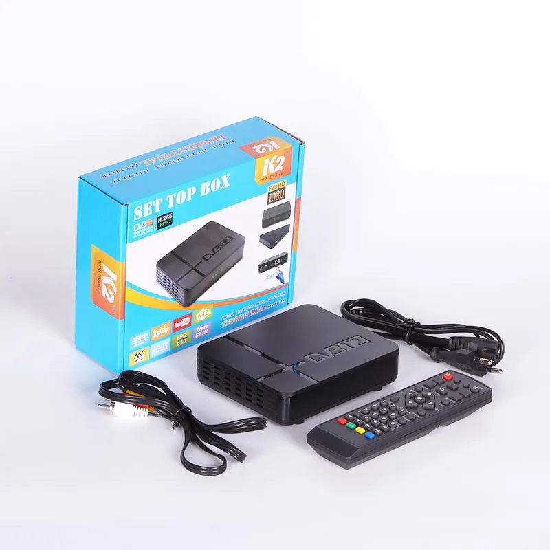 ТВ тюнер K2 Max DVB T2 с поддержкой IP TV H.265 RJ45 сетевой спутниковый приемник Full HD