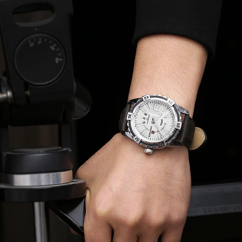 NAVIFORCE новые мужские часы модные кварцевые наручные военные водонепроницаемые