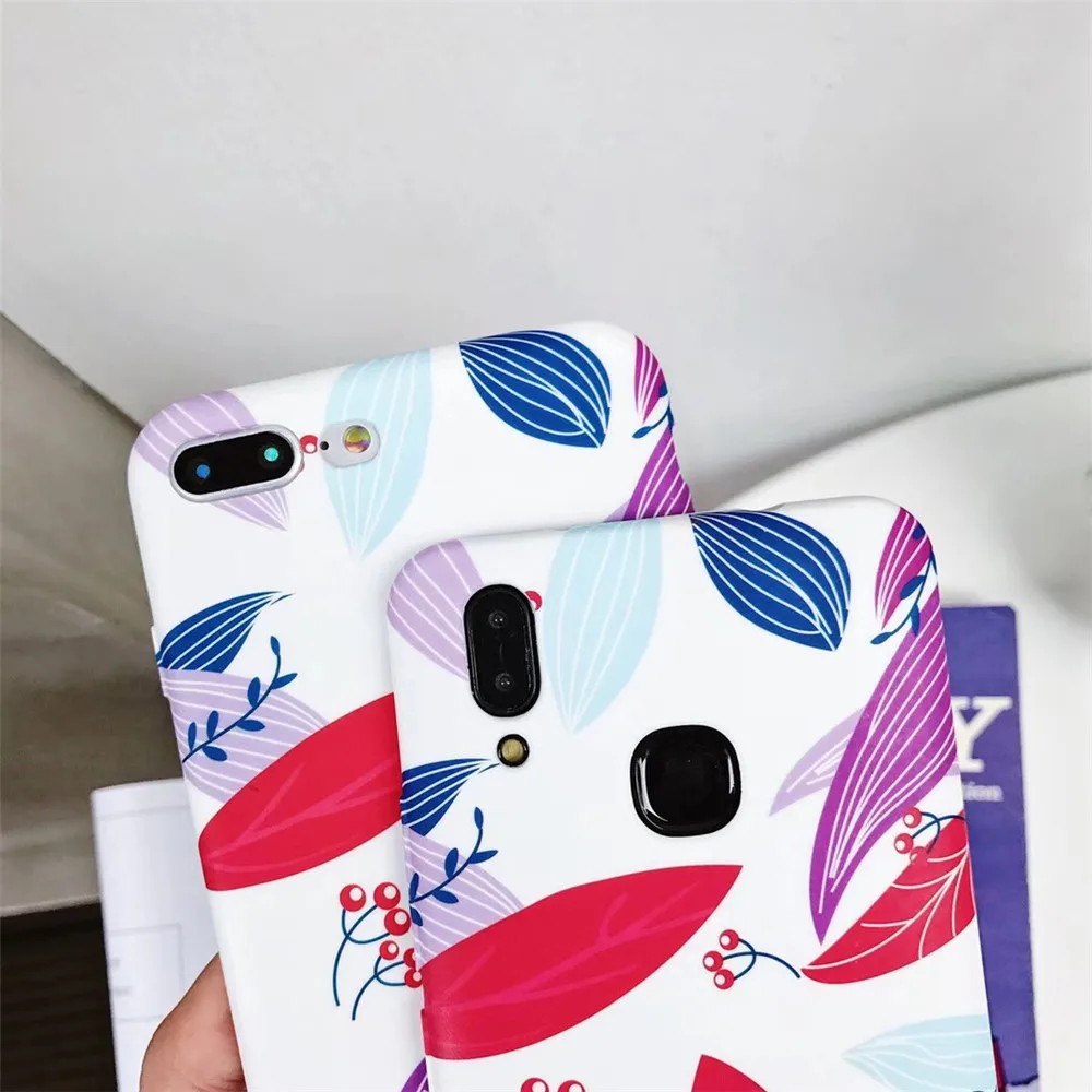 Красные листья на белом телефона Чехлы для OPPO R15 R11 R11S R9 R9S F3 F1 плюс A57 A39 A59 a59S F1S ТПУ