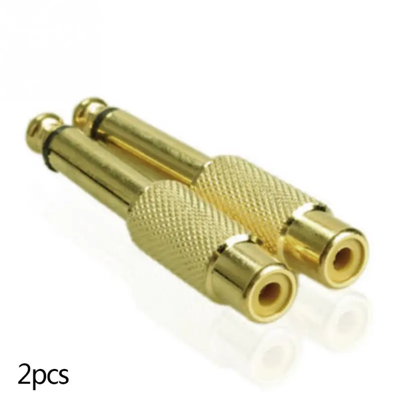 2x6 35 мм 1/4 "моно Мужской Джек RCA гнездовой разъем аудио кабель адаптер конвертер |