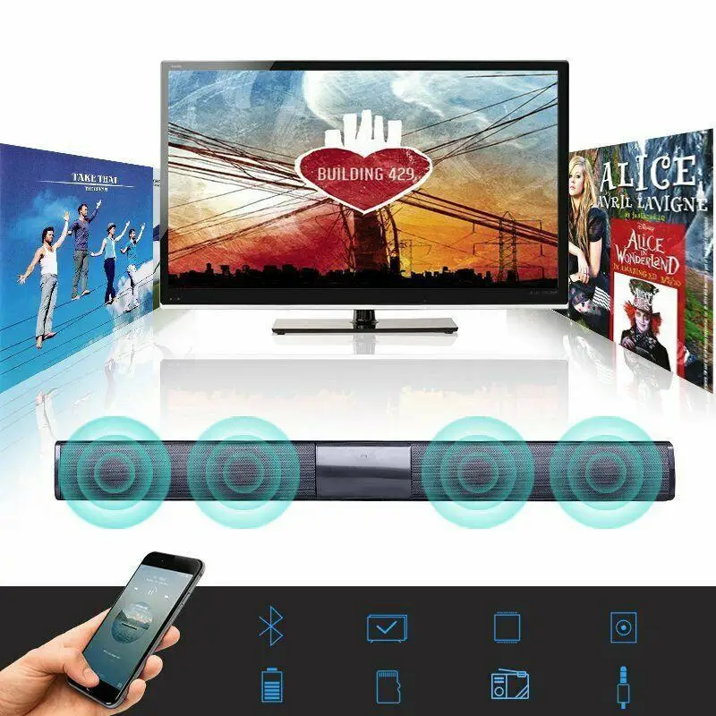 Wireless Soundbar With Bluetooth Sound Bar Speaker System TV Home Theater Subwoofer D25 | Электроника