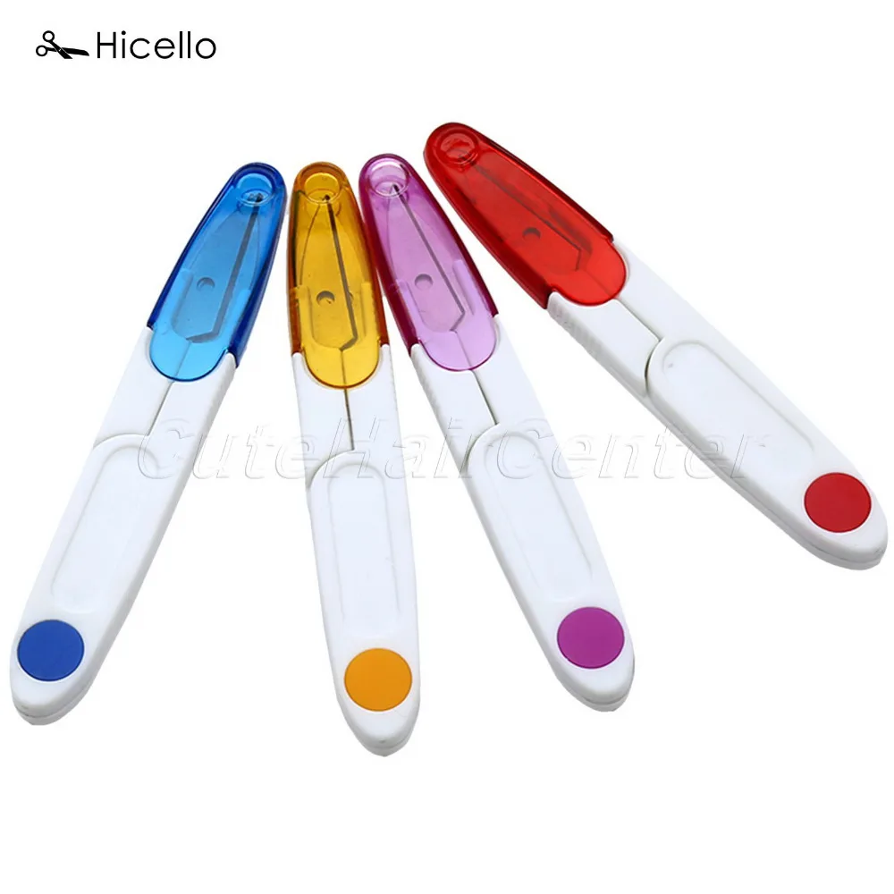 

Hicello 2Pcs/lot 11.5cm Scissors Plastic Handle Sewing Snip Thread Cutter Scissors Cross Stitch DIY Craft Tool