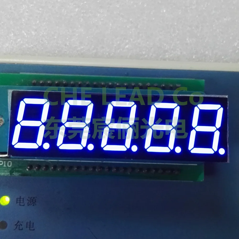 Цифровой трубчатый светодиодный дисплей 10 шт. 5-битный 7-сегментный синий 0 56 дюйма