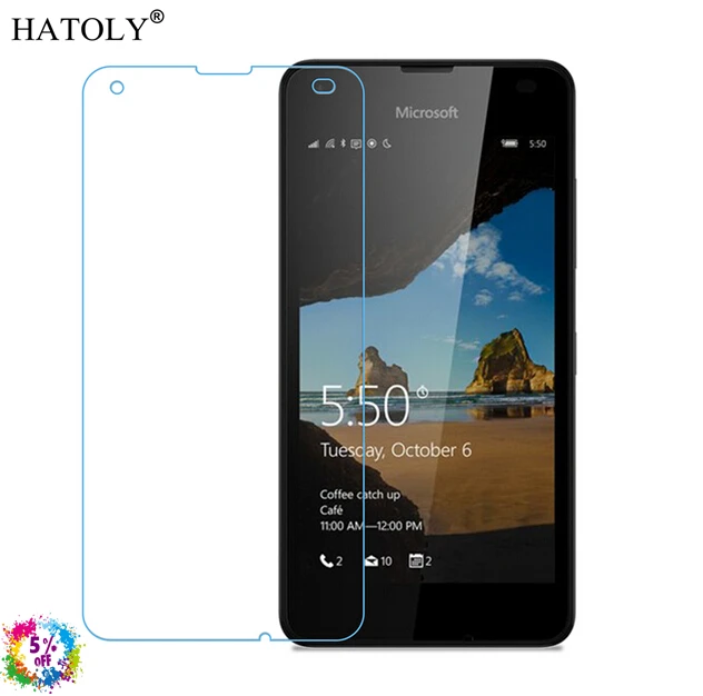 Закаленное стекло для Lumia 550 2 шт. ультратонкая Защита экрана microsoft Nokia N550 HD