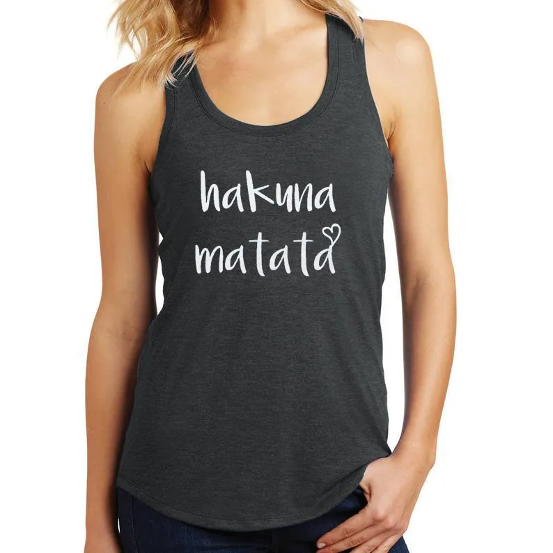 Жилет Hakuna Matata с надписями, летняя забавная Женская безрукавка, Подарочная трехслойная майка, женская одежда