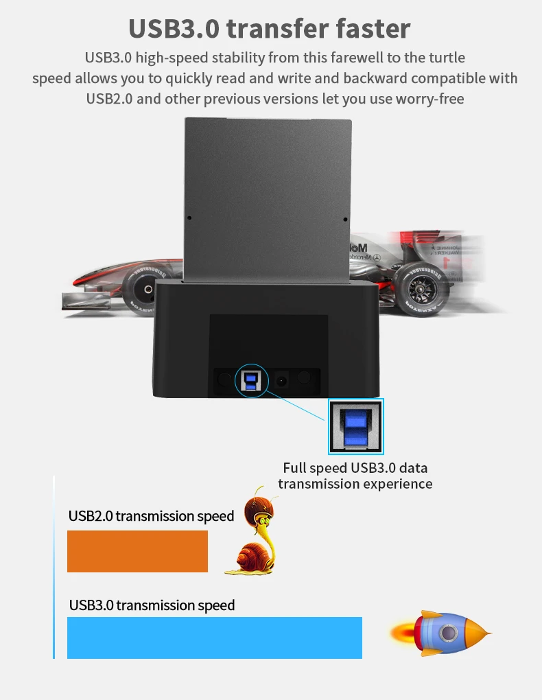 Blueendless 3," hdd док-станция sata жесткий диск Корпус USB 3,0 внешний hdd корпус 2,5" AC зарядное устройство ssd док-станция