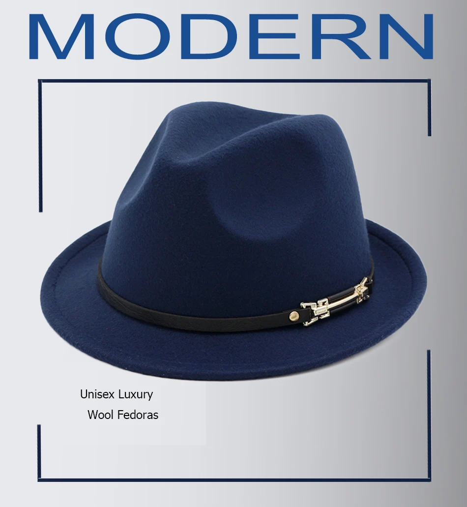 FS осень темно-синий черный топ мягкая фетровая шляпа в джазовом стиле Fedora шляпы мужские хлопковые широкополые британский стиль винтажные церковные шляпы для черных женщин
