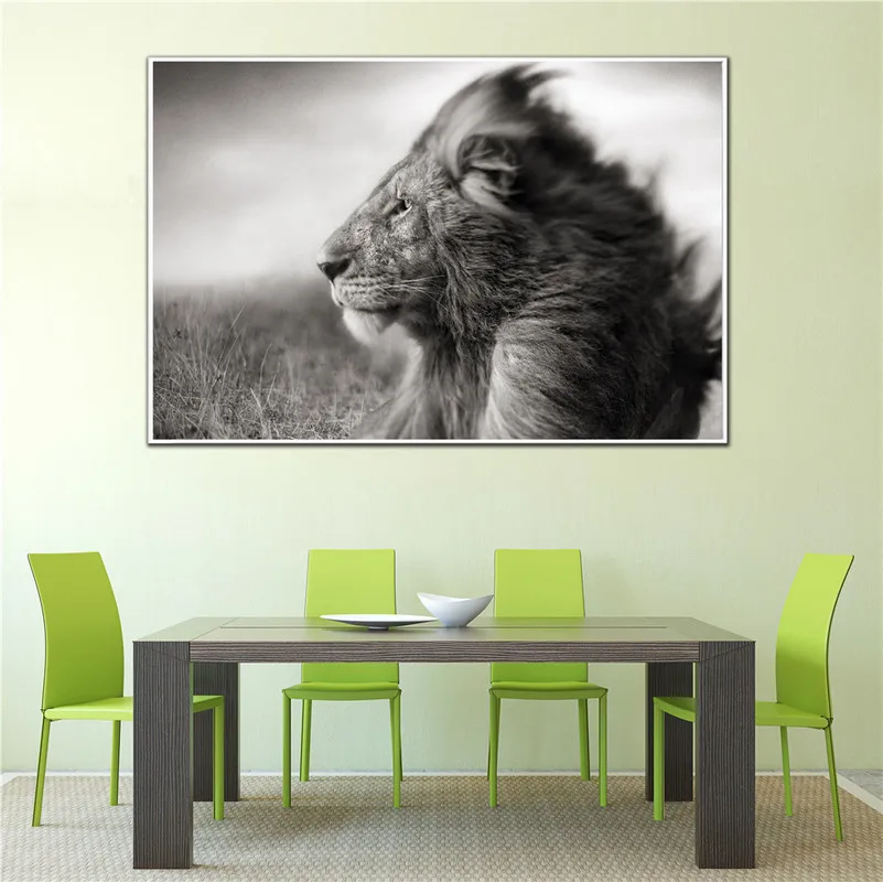 Картина с Львом домашний декор настенная на холсте постер животными настенные